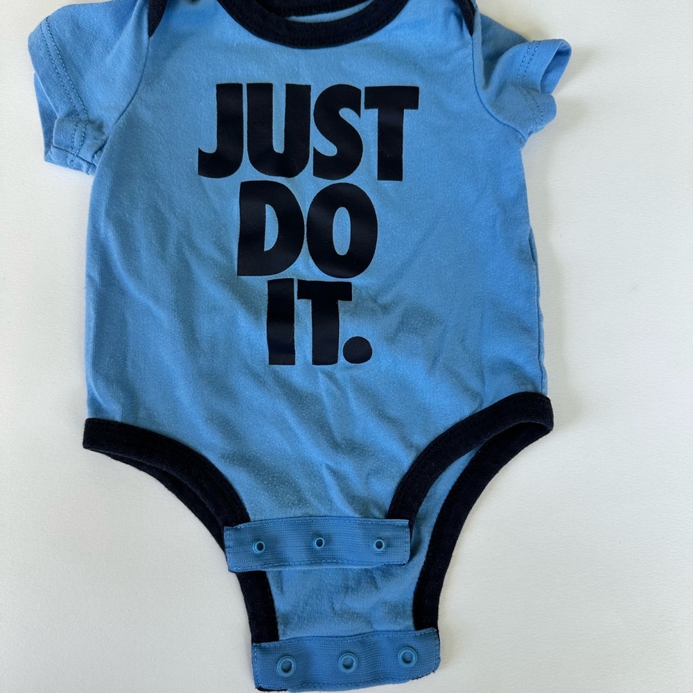 Nike Blue Baby Onesie with Slogan